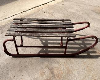 Vintage Wood and Metal Sled