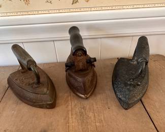 Three Heavy Cast Iron "Irons"