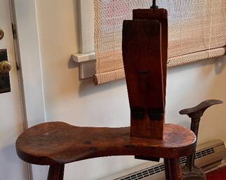 Unique Wood Stool/Floor Lamp