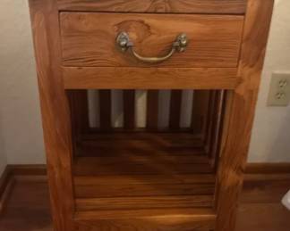 Texas Amish Nightstand Solid Oak handcrafted