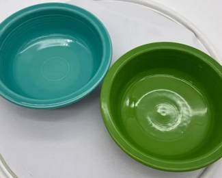 Fiestaware Serving Bowls  Green  Teal Homer Laughlin USA