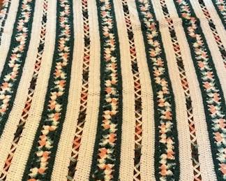 Vintage Hand Knitted Afghan