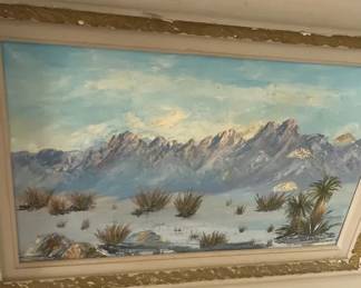 Vintage oil painting signed by artist Eva Hulsey