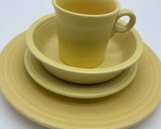 Fiestaware Yellow Place Setting  Homer Laughlin Plate, Bowl  Cup USA