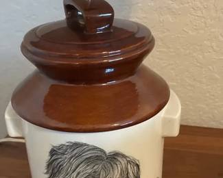 Ceramic Lamp With Dog Faces