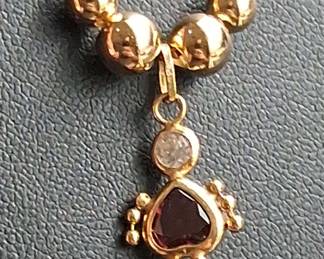 14k Gold Chain And Mothers Pendant