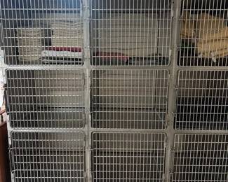 Stainless Steel Dog Kennel Bank  MultiCompartment Commercial Cages