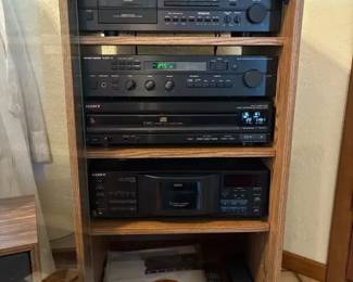 Bose Speakers, Harman Kardon Receiver  Tape, Sony 5 Disc Player, Sony Cassette