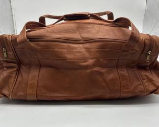 PIEL Leather Large Duffel Bag Brown Vintage