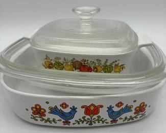 Friendship Corning Ware 2 Covered Casseroles