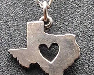 James Avery Sterling Texas Charm On Sterling Chain