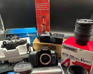 Nikon Camera,lenses,tripods Lot