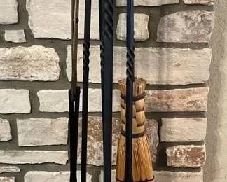 Vintage Pilgrim Craftsman Fireplace Tool Set