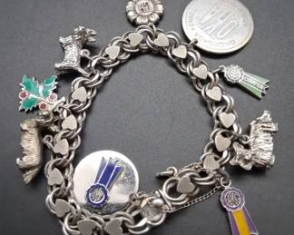 Sterling Terrier Dog Charm Bracelet