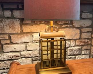 Brass Table Lamp Lantern Style