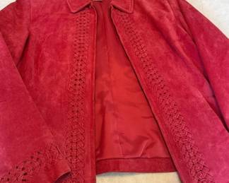 Cold water Creek Leather Jacket Petite Medium