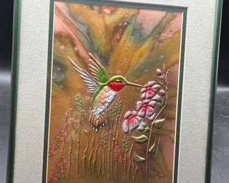 Don J. Dyke Dragonfly Original Art  Framed Mixed Media Artwork