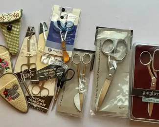 Gingher Black Star Sewing Scissors Lot  Embroidery  Craft Shears