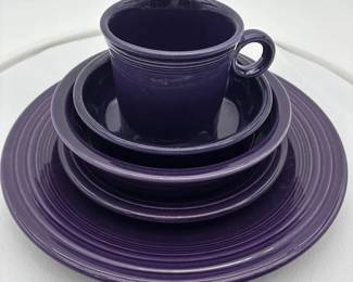 Fiestaware Plum Purple Dinnerware Lot  Homer Laughlin Plates, Bowls  Cup