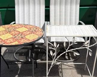 Patio Chairs And Two Tables