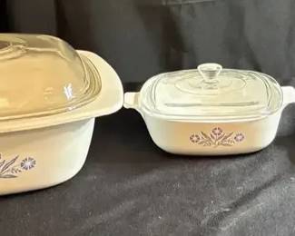 Corning Ware  Blue Cornflower  Casserole Dishes