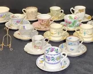 Assorted Fine China Tea Cups And Plates