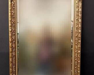 Ornate Large Gold Toned Wooden Mirror