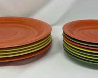 Citrus Grove  Swirl  Dinner  Dessert Plates