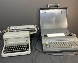 Smith Corona Spell right Type Writer  Royal Quiet Deluxe Type Writer