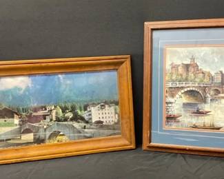 Vintage European Landscape Framed Prints