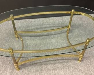 Gold Colored Glass Coffee Table