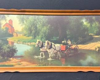 Vintage Paul Detlefsen The Big Moment  Rural Landscape Print