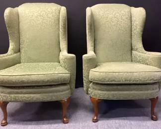 Goodwin Upholstering Co. Vintage Wing back Accent Chairs