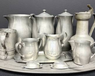 Vintage Pewter By Poole, Flagg  Homan