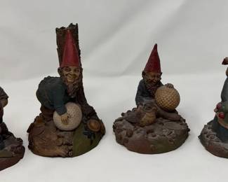 Vintage Tom Clark Gnome Figurines  Fielding  Stymie Birdie  Holly