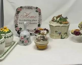 Household Decor  Fitz  Floyd Lidded Sugar Bowl  Enesco Rickshaw Ornament  More