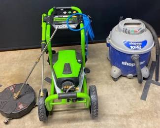 Greenworks Pro  Tru Brushless 3000 Max PSI Pressure Washer  ShopVac 10 Gallon