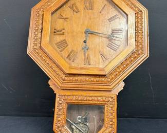 Vintage Oak Wall Clock