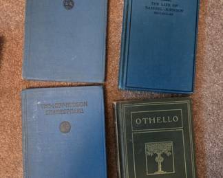 New Hudson Shakespeare Hamlet & Caesar, Lord Byron 1st Ed. Don Juan & Other Satirical Poems, Arden Shakespeare Othelo, Merrill's Macaulay Samuel Jackson