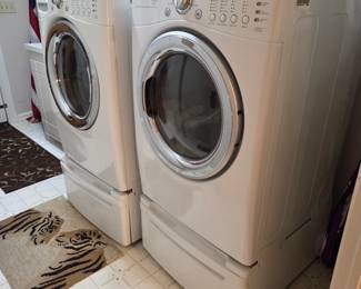 LG Tromm Washer & Dryer w/ stands