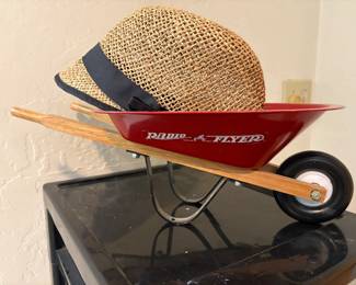 Miniature radio flyer wheelbarrow