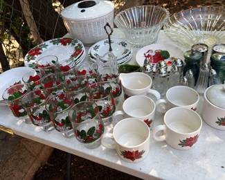 vintage Christmas tableware