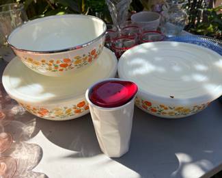 vintage floral enamelware bowls from the brand Kobe Kitchen