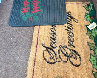 Christmas welcome mats 