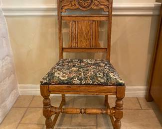 5 x armless dining chairs + 1 captains chair