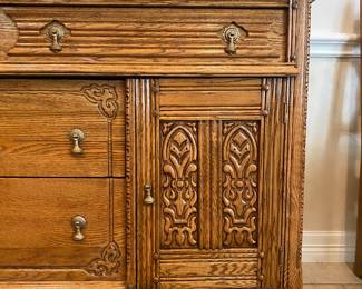 Buffet carving and hardware