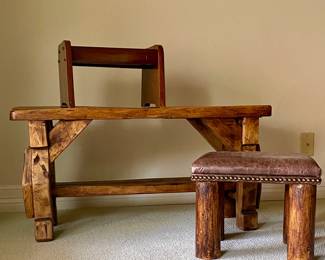 Handmade Wood Benches and Stools 