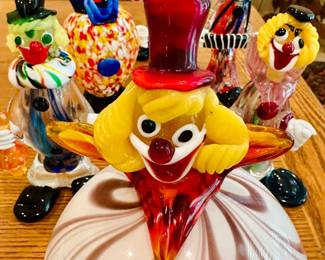 Vintage Murano Glass Clowns - be very afraid! 😂