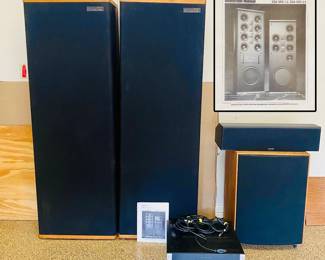 XL Polk Speakers 64 "h x  22"w x 12"d, purchased Sept 1988