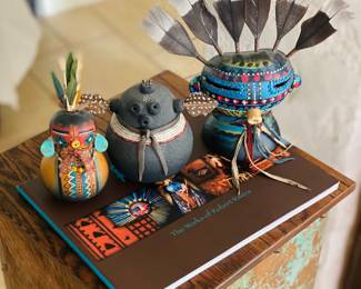 Native American Art Gourd Sculptures by Robert Rivera